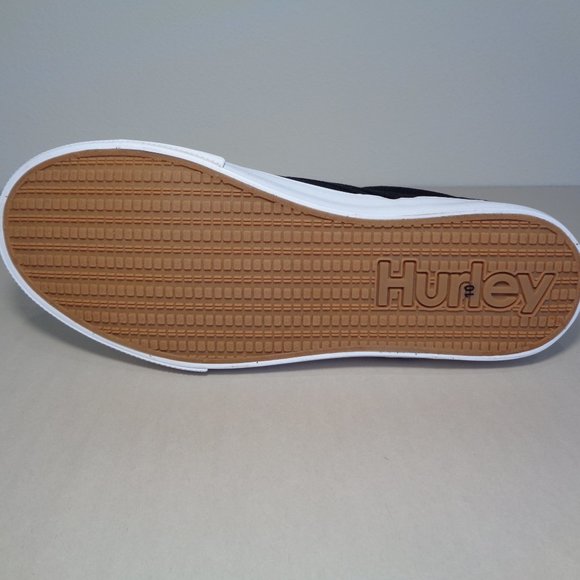 Hurley Size 10.5 M ARLO SLIP Black Canvas Sneakers Loafers New Men's Shoes - Picture 12 of 14